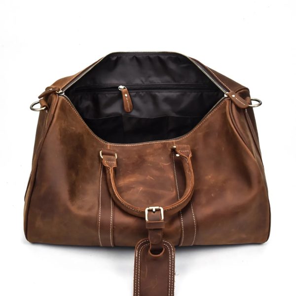 Genuine Leather Travel Large Capacity One Shoulder Bag - Image 9