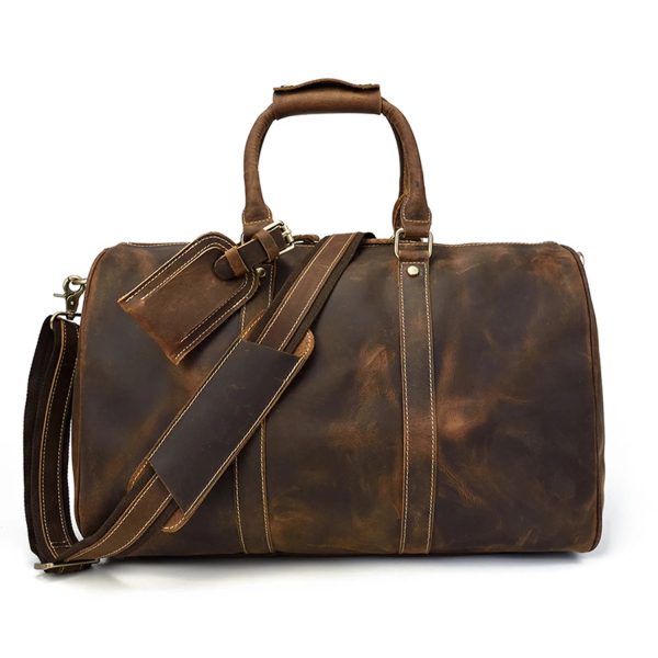 Genuine Leather Travel Large Capacity One Shoulder Bag - Image 2