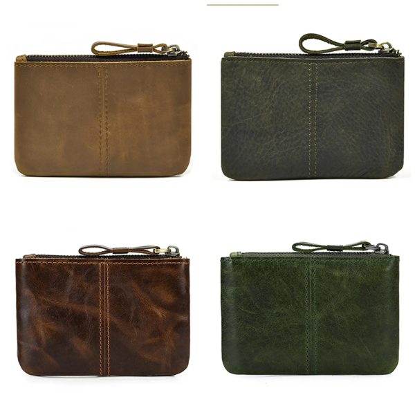 Real Cowhide Zippered Wallet - Image 2