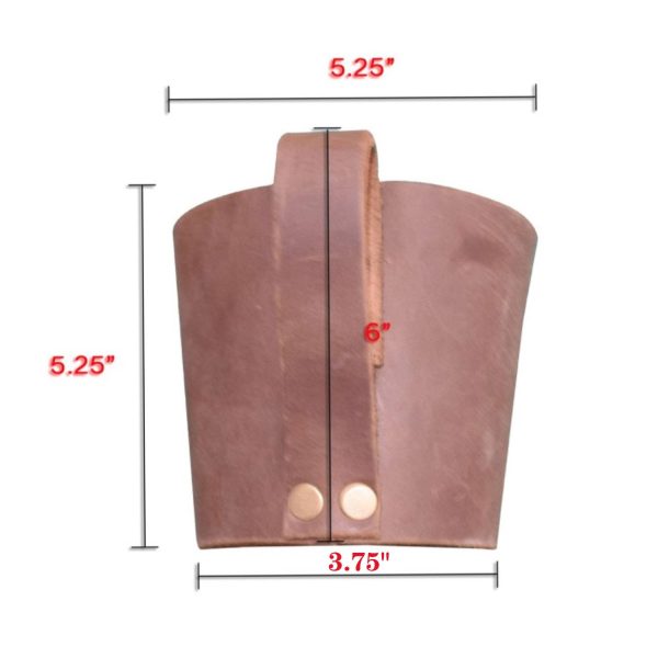 12oz Vintage PU Leather Cup Sleeve w/ Handle - Image 3