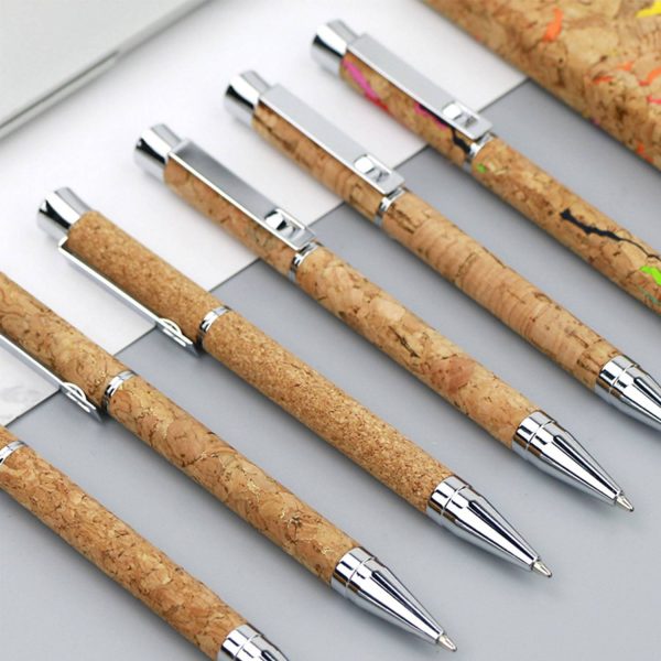 Twist Action Eco Cork Barrel Ballpoint Pen - Image 8