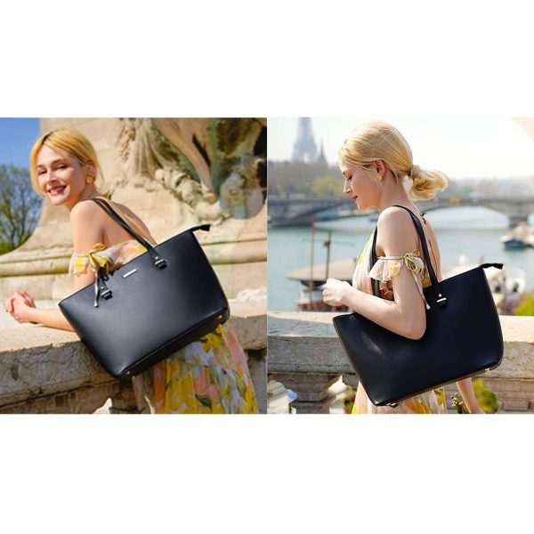 PU Fashion Wallet Tote Bag Shoulder Top Handle Satchel - Image 5