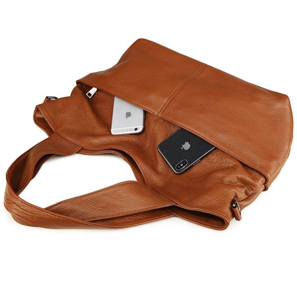 Women's Soft Genuine Leather Tote Bag - Image 3