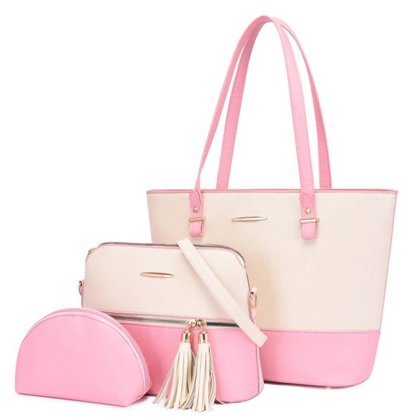 PU Fashion Wallet Tote Bag Shoulder Top Handle Satchel - Image 4