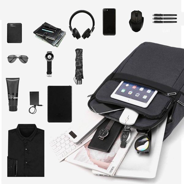 Oxford Travel Backpack With Usb Charging Port - Image 3