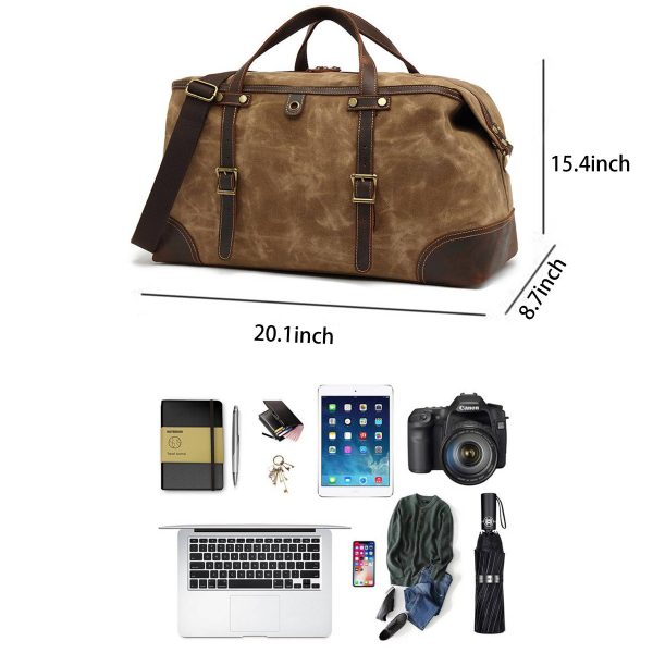 Canvas Waterproof travel sports duffel bag - Image 5