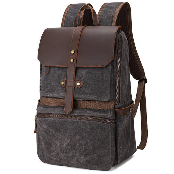 Faux Leather Backpack for Men