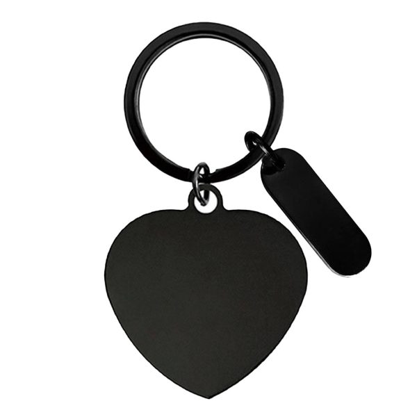 Stainless Steel Heart-Shaped Keychain - Image 2
