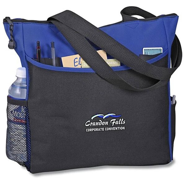 Polyester Grocery Two-Tone Tote Bag - Image 3