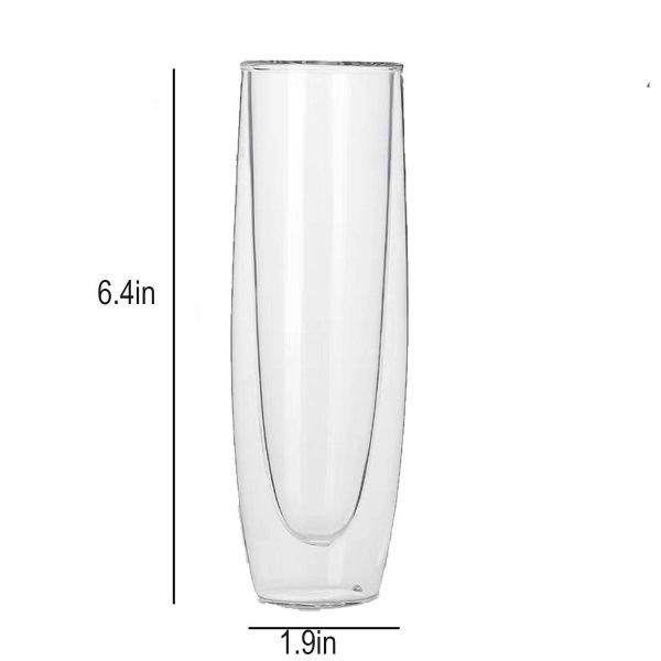 5 oz Clear Stemless Champagne Flute - Image 3