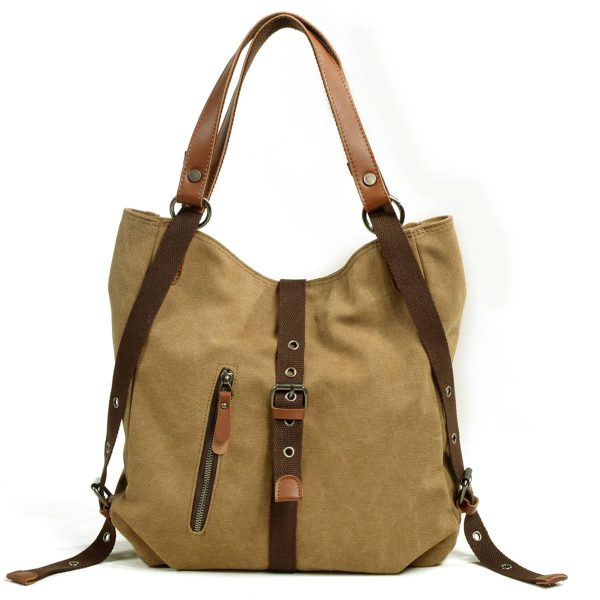 Canvas Multifunctional Shoulder Bucket Backpack