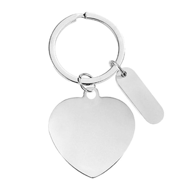 Stainless Steel Heart-Shaped Keychain - Image 4