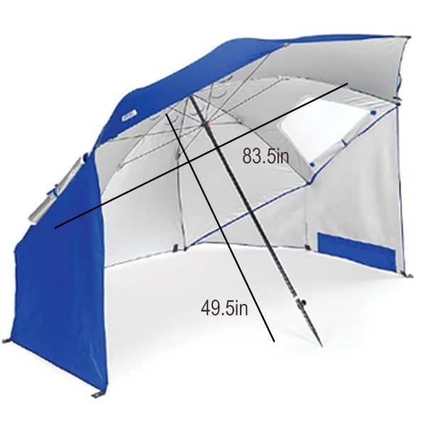 Portable Mesh Window Beach Umbrella Tent - Image 6