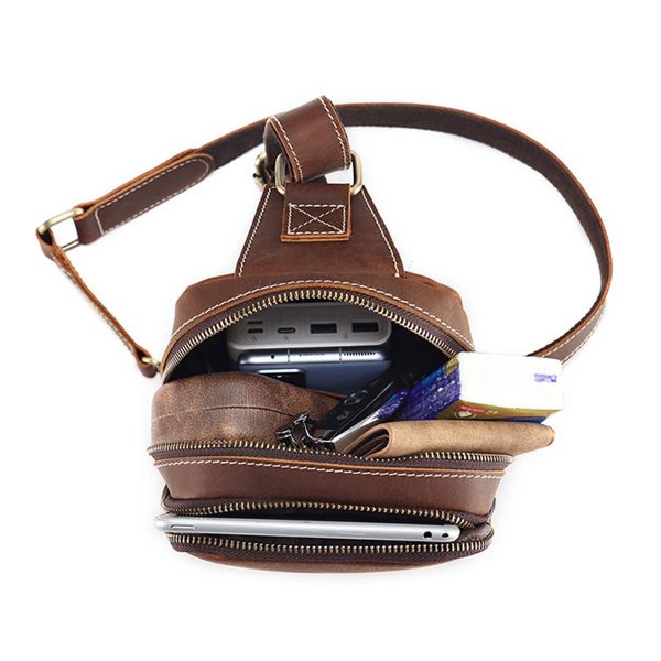 Genuine Leather Sling Bag for Men Crossbody - Image 4