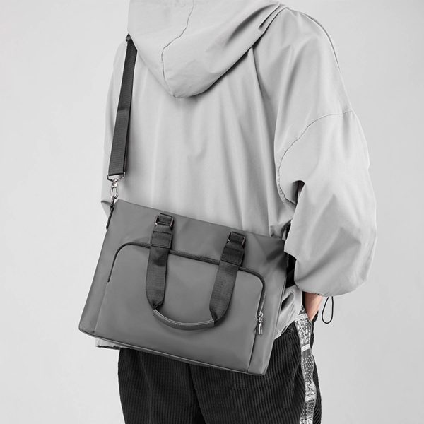 Polyurethane Business Waterproof Laptop Cross-body Bag - Image 2