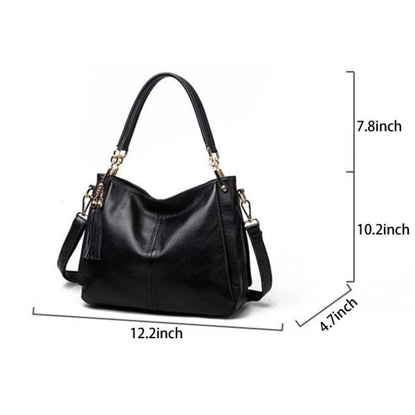 PU Leather Tassels Women Cross-body Handbags multicolour - Image 6