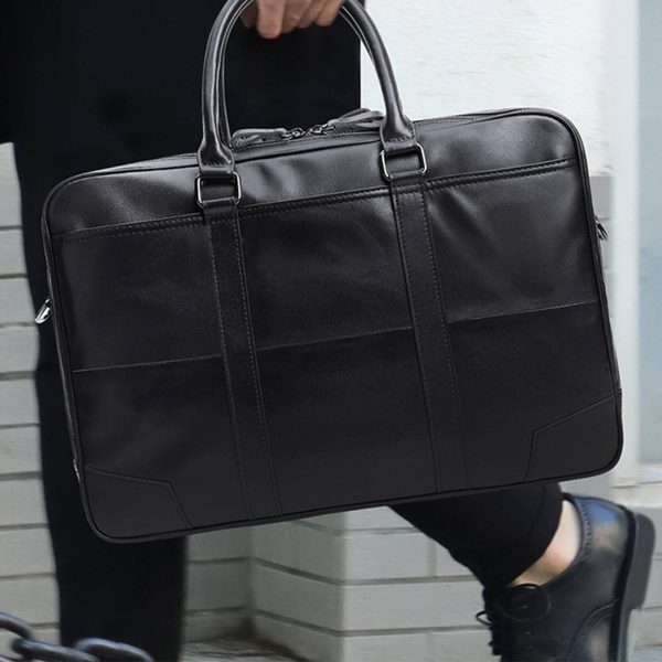 Men's Leather Messenger Bag - Image 2