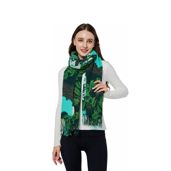 Women's Thickened Polyester Tie-Dye Scarf w/ Tassels - Image 8