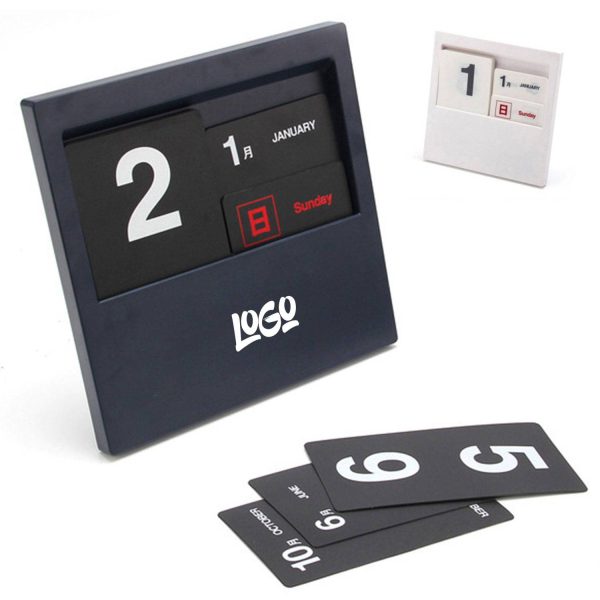 Plastic Card Slot Desktop Calendar