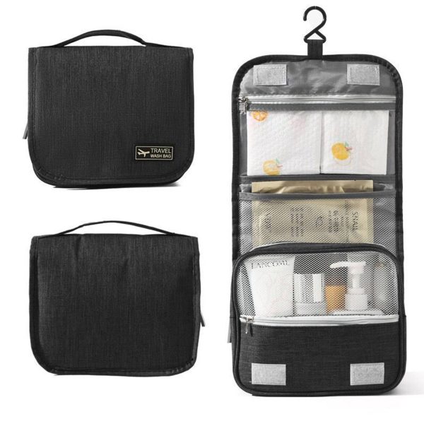 Polyester Waterproof Hanging Toiletry Bags - Image 3
