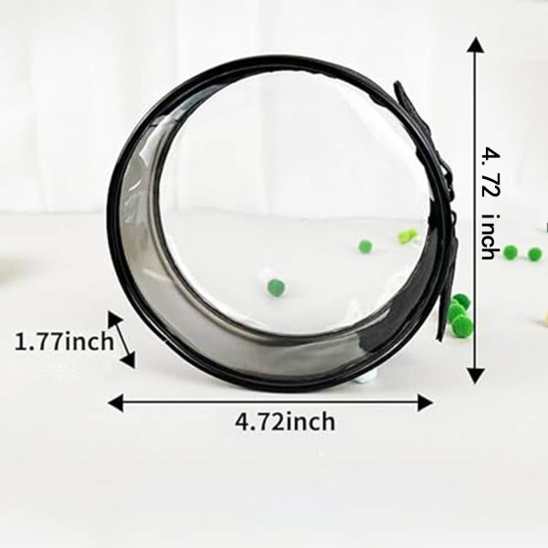 Round Transparent Mini With Zipper Waterproof Travel Bag - Image 4