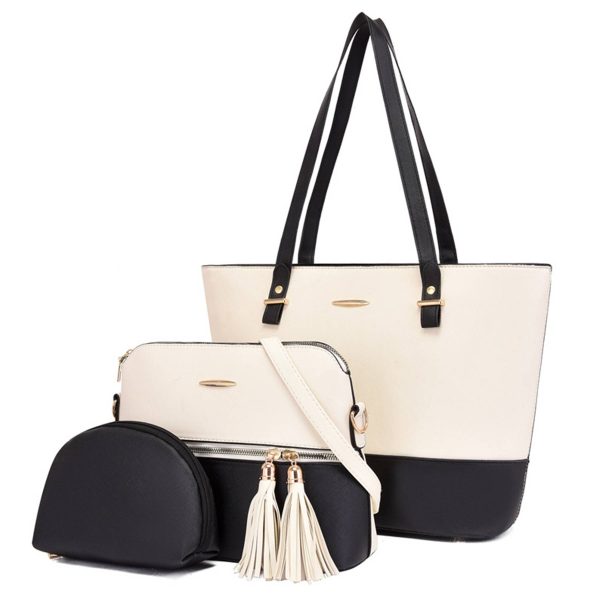 PU Fashion Wallet Tote Bag Shoulder Top Handle Satchel - Image 3