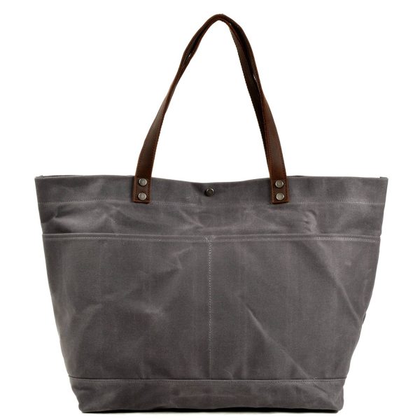 Waxed Canvas Travel Tote Bag - Image 5