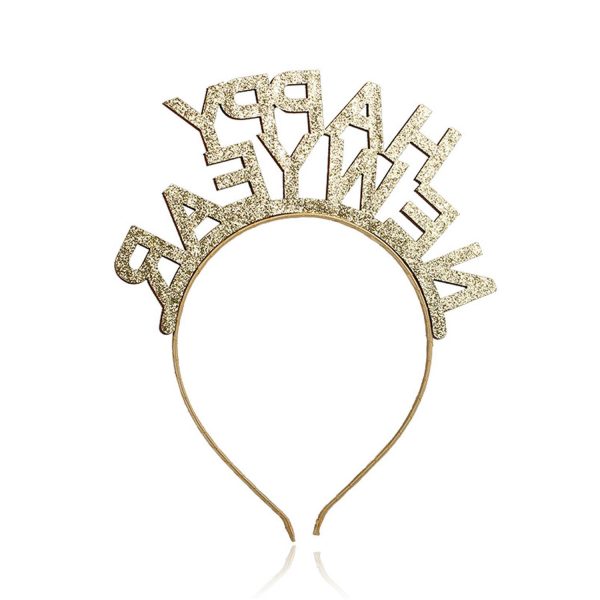 Gold Happy New Year Headbands - Image 2
