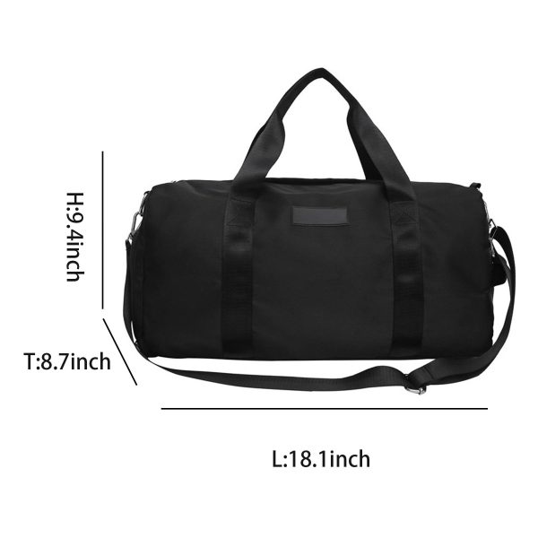 Nylon Travel Duffle Bag with Shoe Compartment & Wet Pocket - Image 3