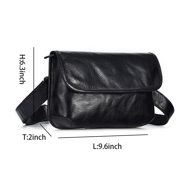 Leather Crossbody Messenger Bag for Men - Image 3