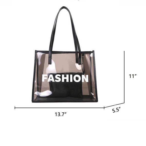 Jelly PVC Tote Bag One Shoulder Large Handbag - Image 5