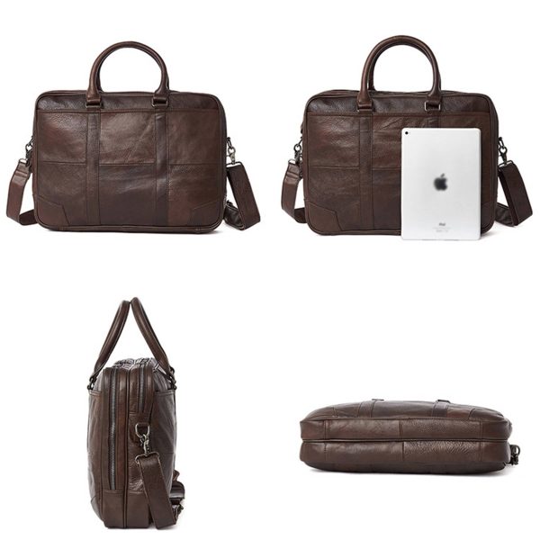 Men's Leather Messenger Bag - Image 3
