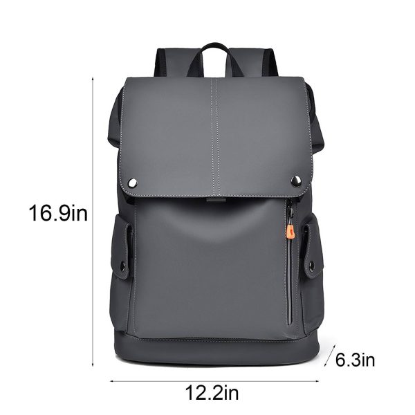 PU Leather Waterproof Business Backpack w/ USB Port - Image 6