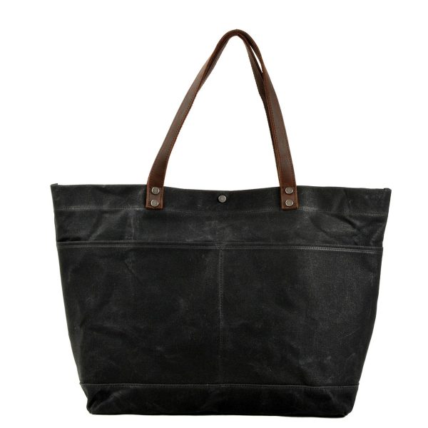 Waxed Canvas Travel Tote Bag - Image 2