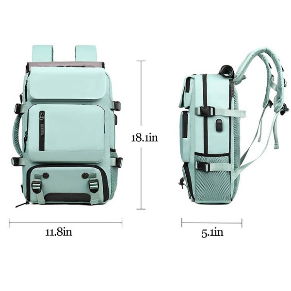 Waterproof Travel Nylon Backpack W/ External Usb - Image 5