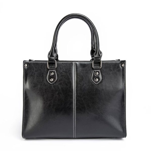 Vintage Vegan Leather Large Computer Laptop Messenger Bag - Image 4