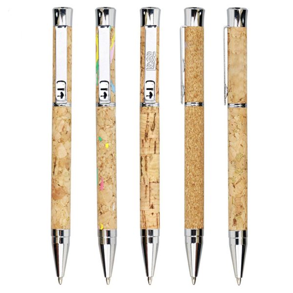 Twist Action Eco Cork Barrel Ballpoint Pen