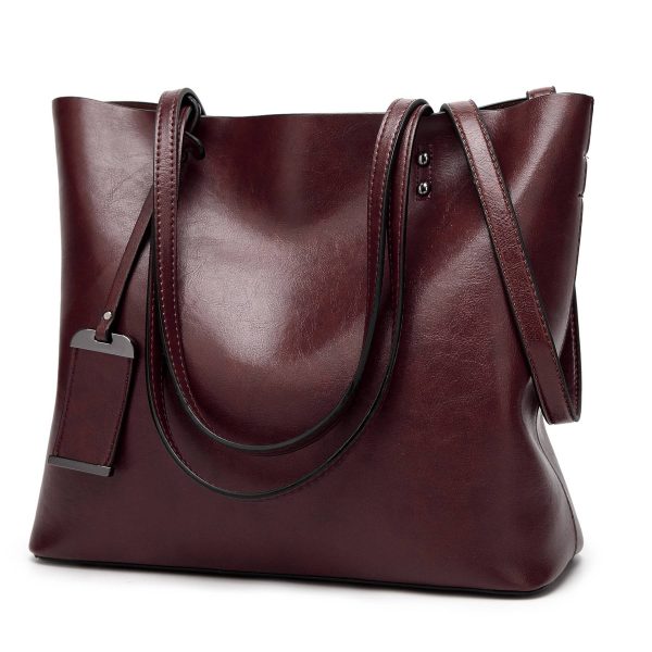 Leather Tote Bag for Women - Image 2