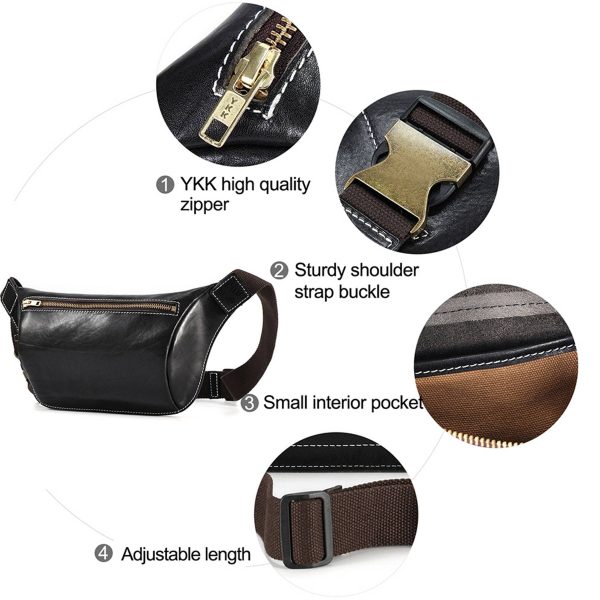 Genuine Leather Sling Bag for Men - Image 5