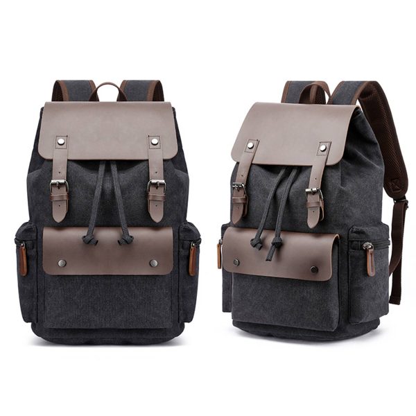 Men‘s Canvas Vintage travel Laptop Backpack - Image 5