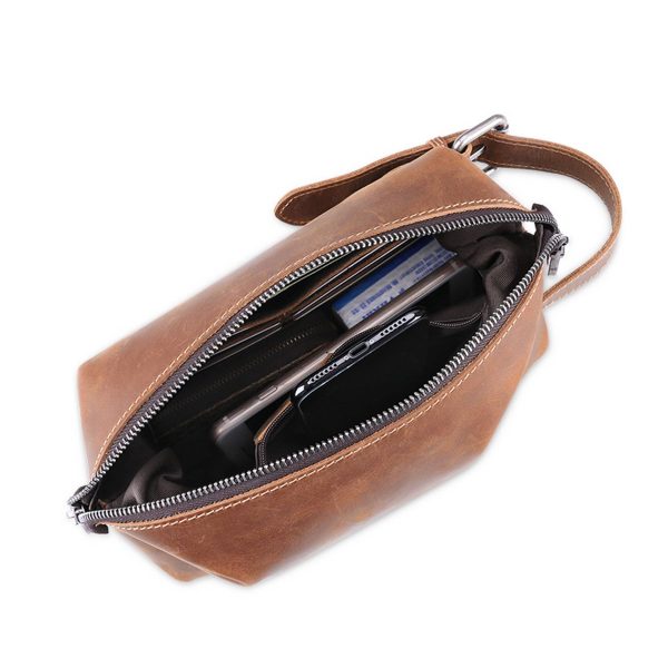 Genuine Leather Clutch for Men Organizer Wrist Bag - Image 3