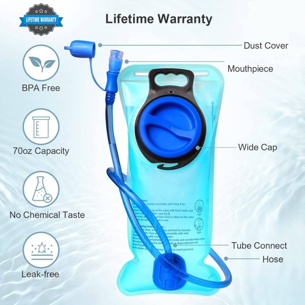 2L Hydration Pack Nylon Water Backpack for Hiking Biking - Image 7