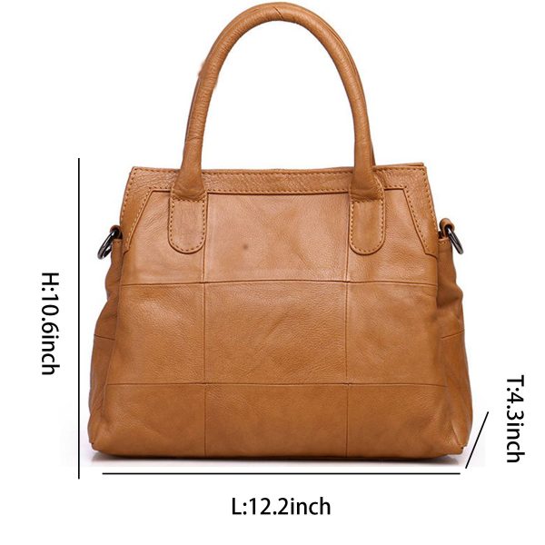 Women's Soft Genuine Leather Tote Bag - Image 5