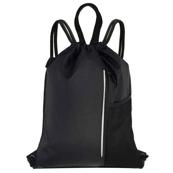 Polyester Sport Gym Sack Waterproof Drawstring Backpack Bag - Image 2