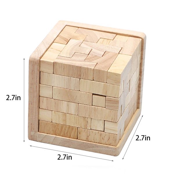 54pcs Fun Wooden Square Building Block Puzzle Toy - Image 8