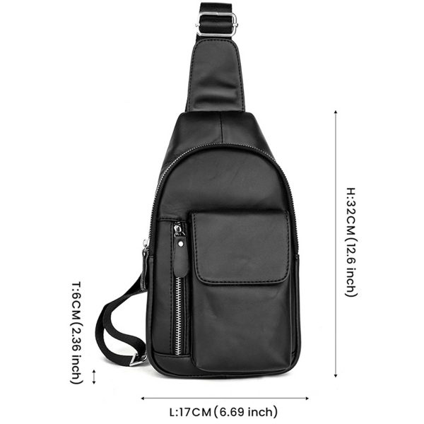 Genuine Leather Chest Bags for Travel Hiking - Image 4