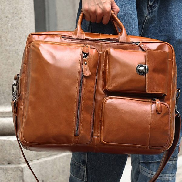 Vintage 17 Inch Laptop Crossbody Shoulder Bag - Image 2