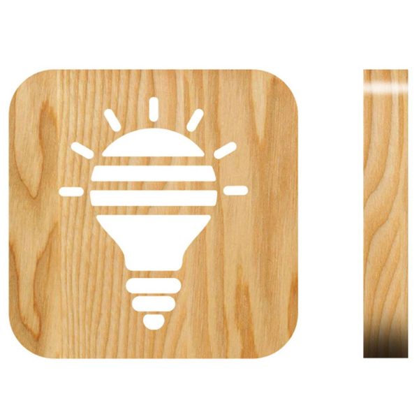 USB Wooden Decoration Bulb Shaped LED Night Light - Image 6