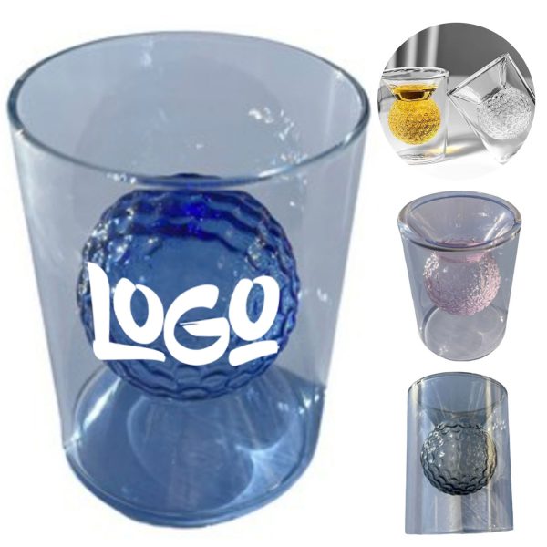 2 Oz Double Layer Golf Wine Glass