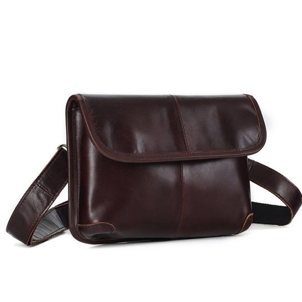 Leather Crossbody Messenger Bag for Men - Image 2